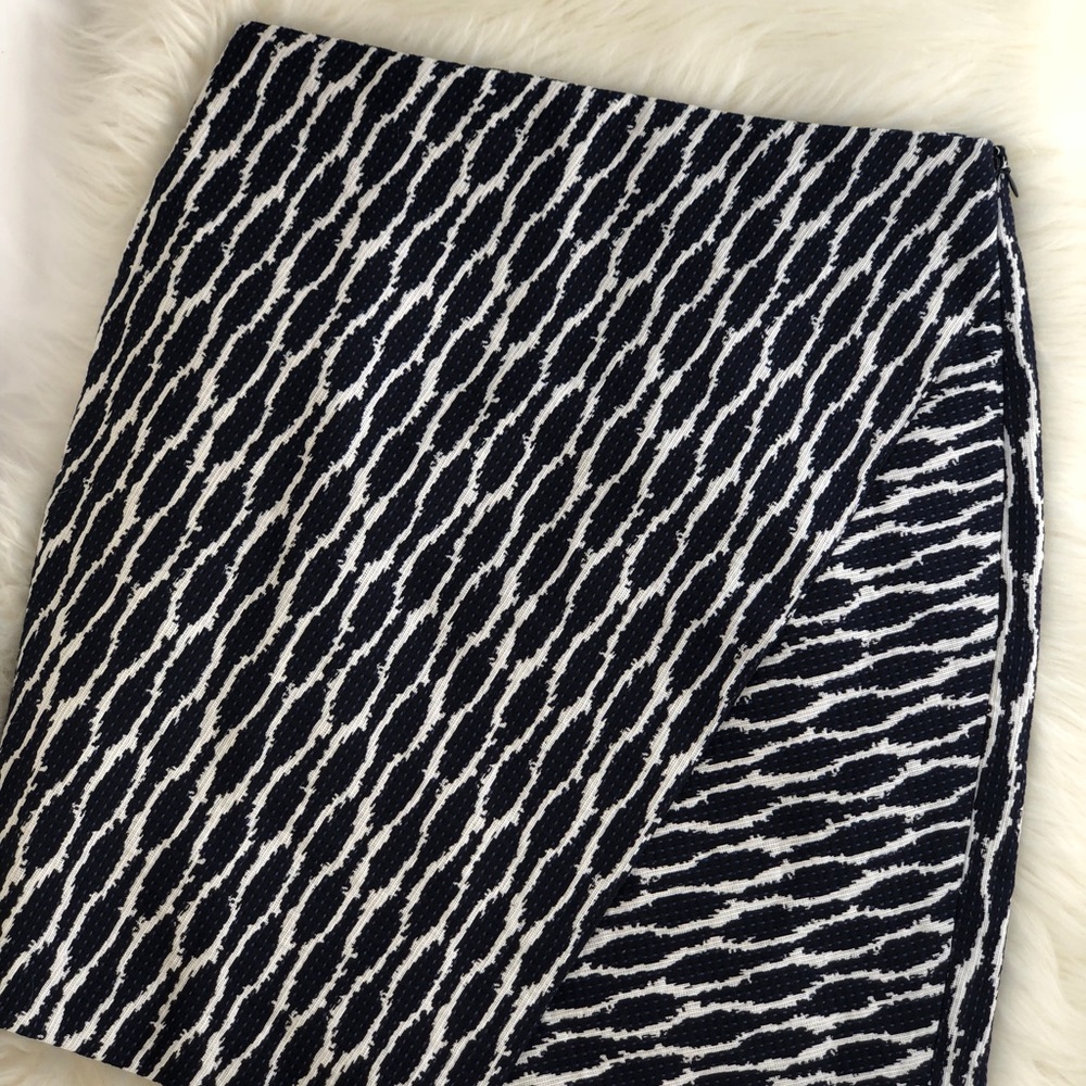 LOFT blue and white skirt